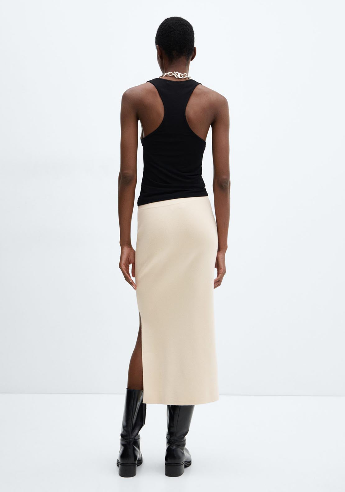 Mango Slit knitted skirt 3 Shaws Department Stores