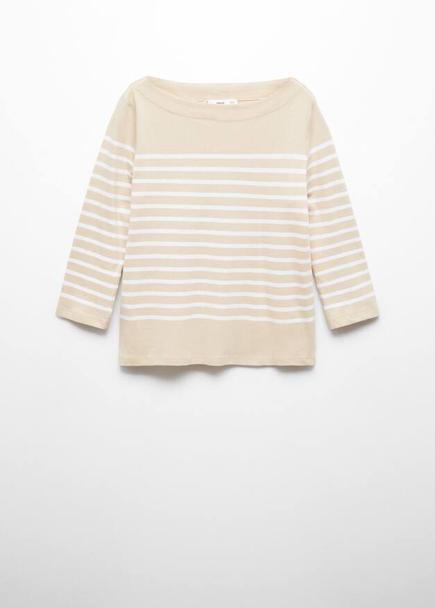 Mango Striped boat-neck T-shirt 2 Shaws Department Stores