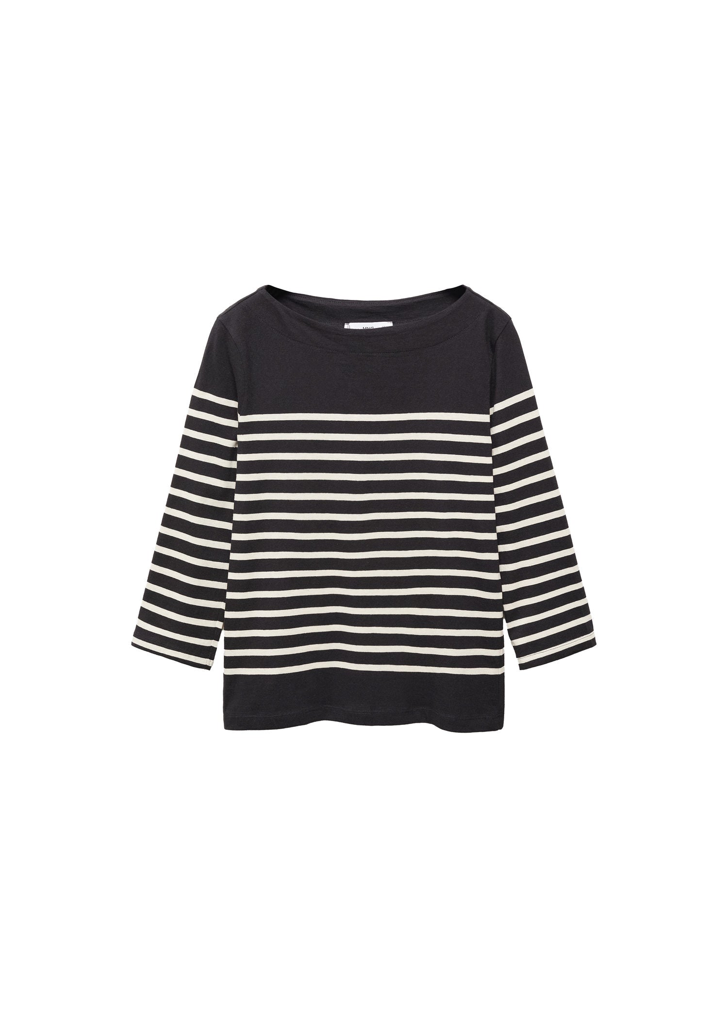 Mango Striped boat-neck T-shirt 4 Shaws Department Stores