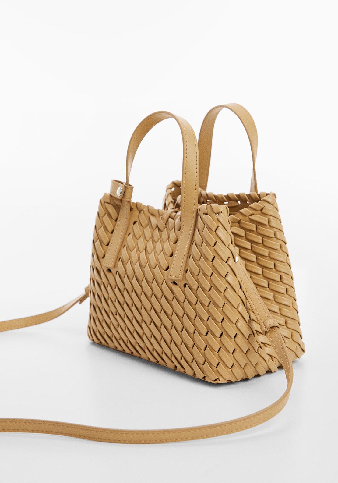 Mango Double handle braided bag 4 Shaws Department Stores