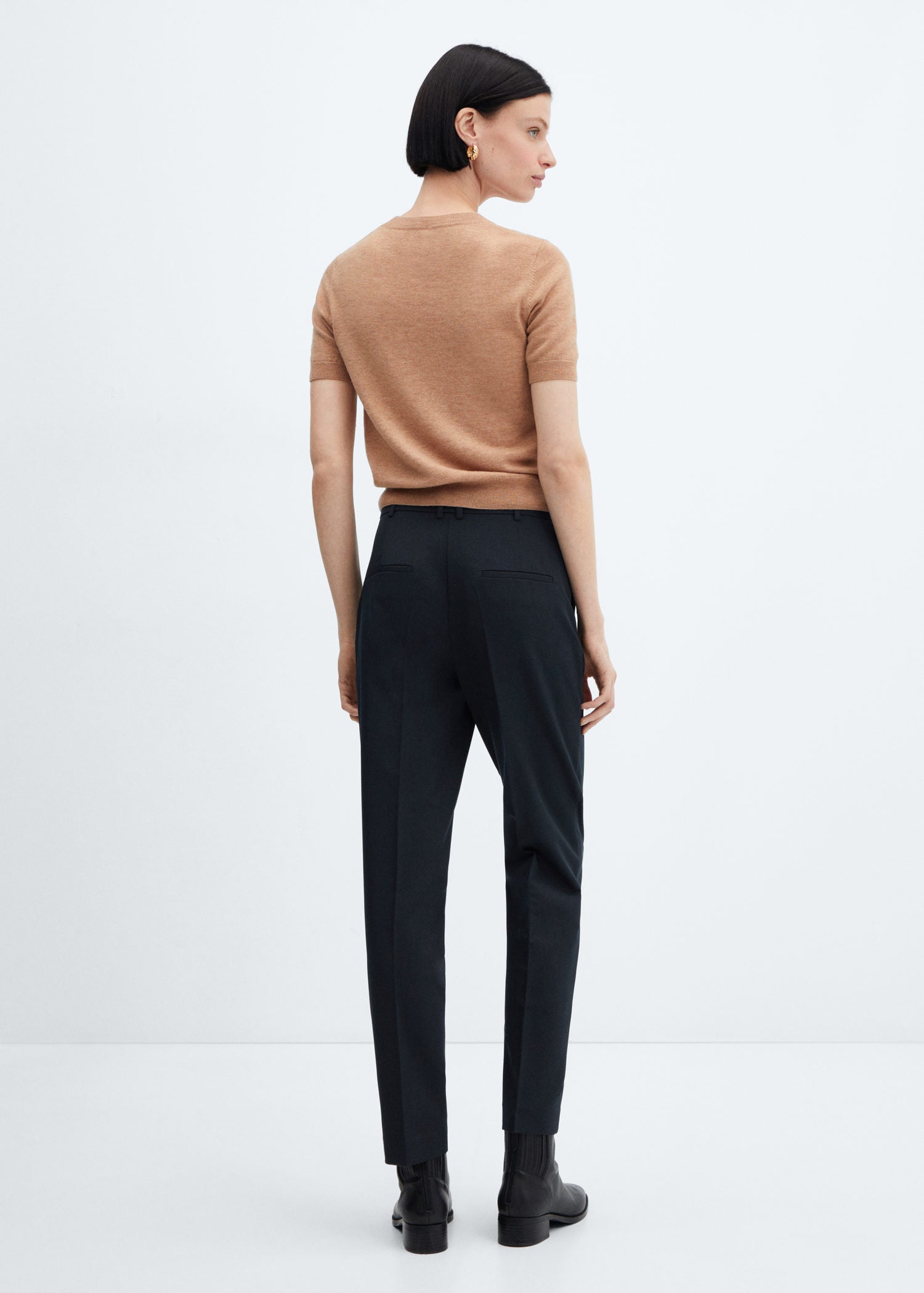 Womens Work Pants Suit Pants | Black Straight Leg Pants Trousers – Anna  Thomas