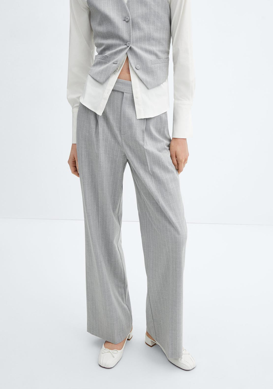 Mango Pinstripe suit trousers 4 Shaws Department Stores