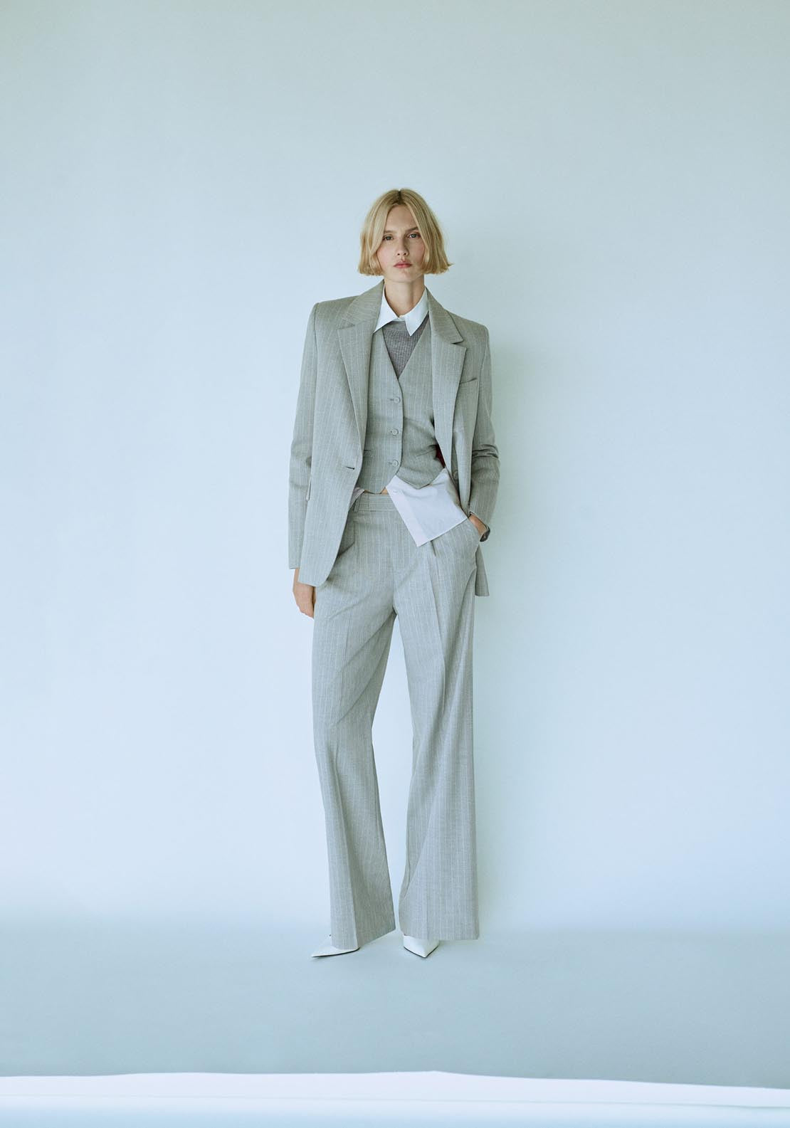 Mango Pinstripe suit trousers 6 Shaws Department Stores