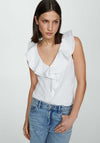 Ruffled cotton top