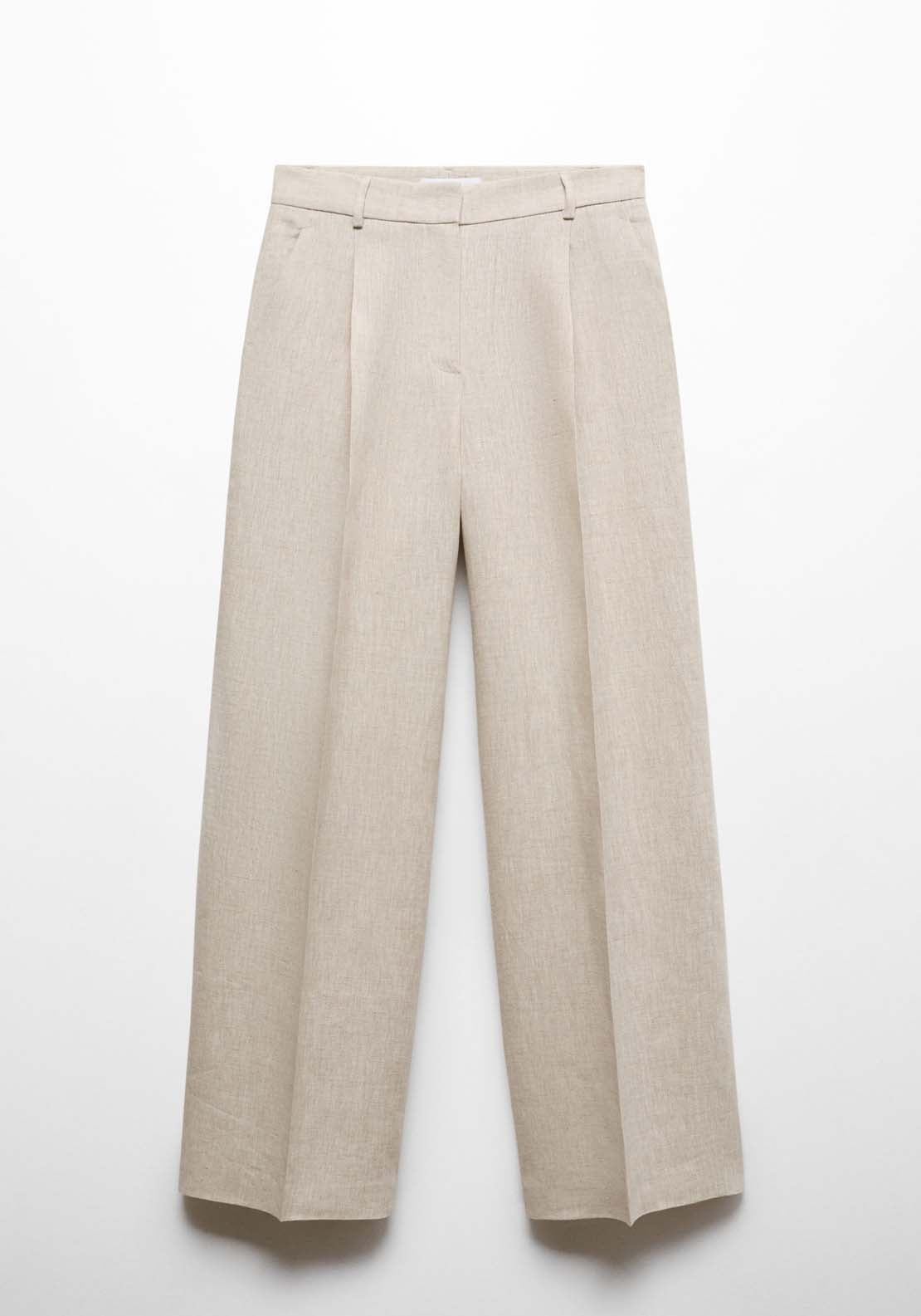 Mango Straight linen-blend trousers 8 Shaws Department Stores
