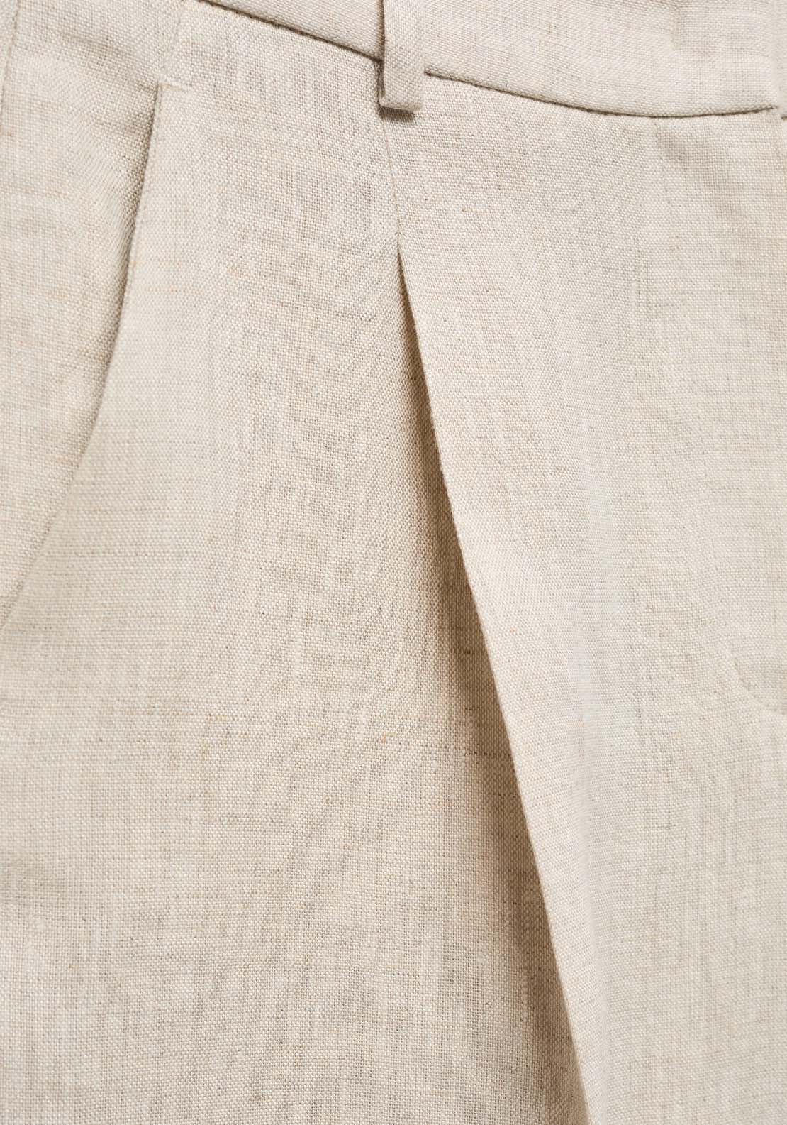 Mango Straight linen-blend trousers 7 Shaws Department Stores