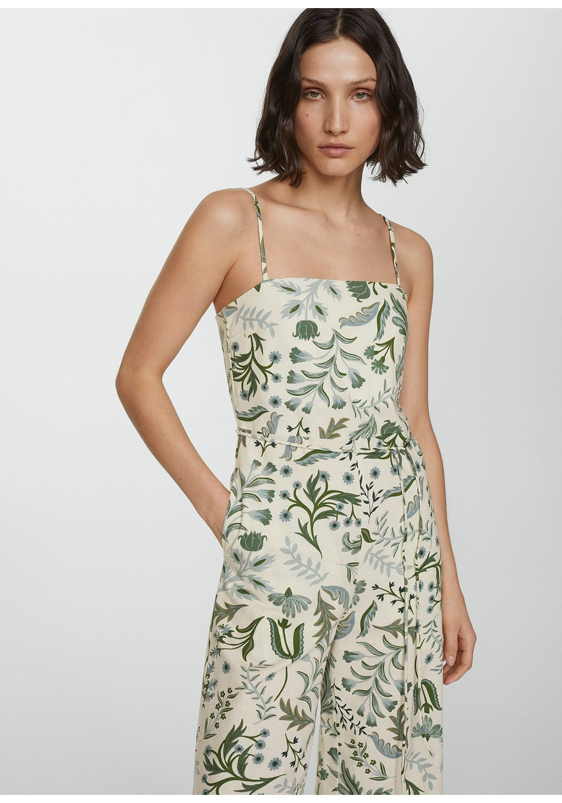 Mango Printed jumpsuit with bow 2 Shaws Department Stores