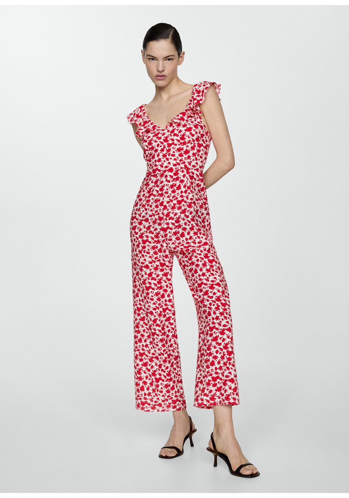 Mango Floral-print long jumpsuit 1 Shaws Department Stores