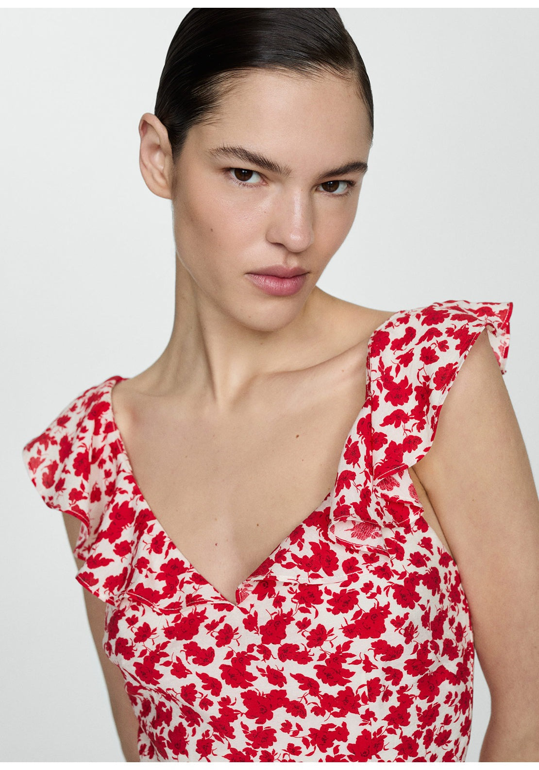 Mango Floral-print long jumpsuit 4 Shaws Department Stores