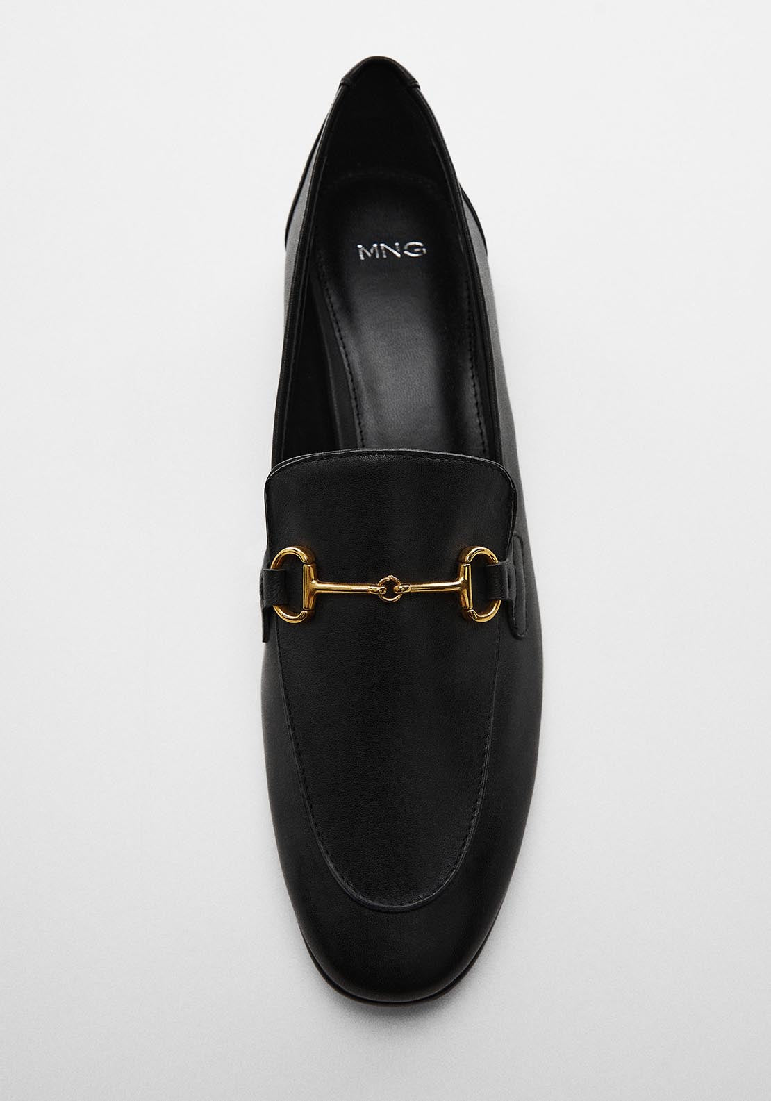 Mango Leather moccasins with metallic detail 3 Shaws Department Stores