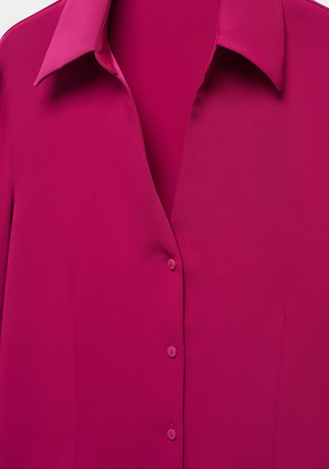 Mango Flowy shirt with seam detail - Medium Red 5 Shaws Department Stores