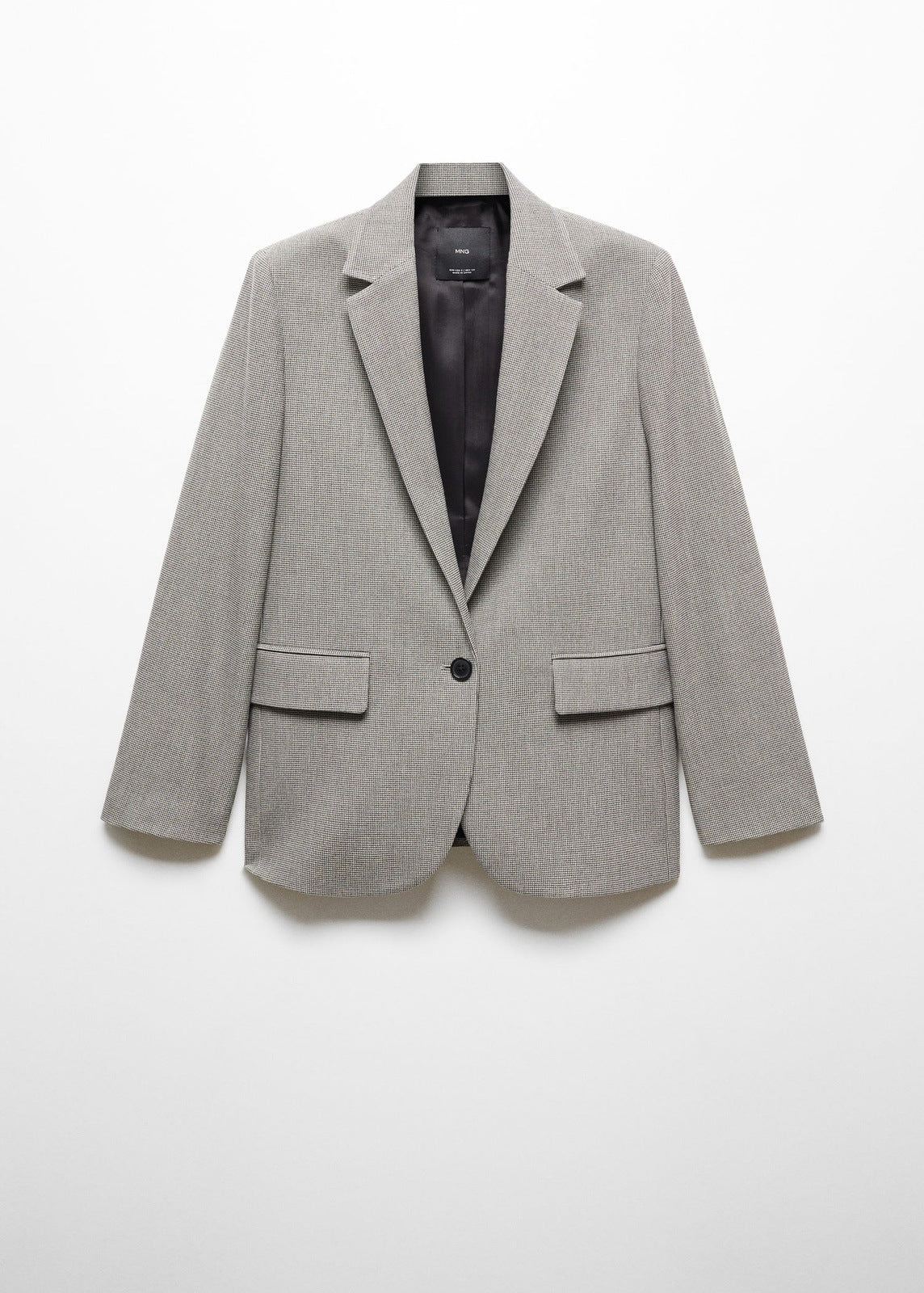 Mango Lapels Houndstooth suit blazer 1 Shaws Department Stores