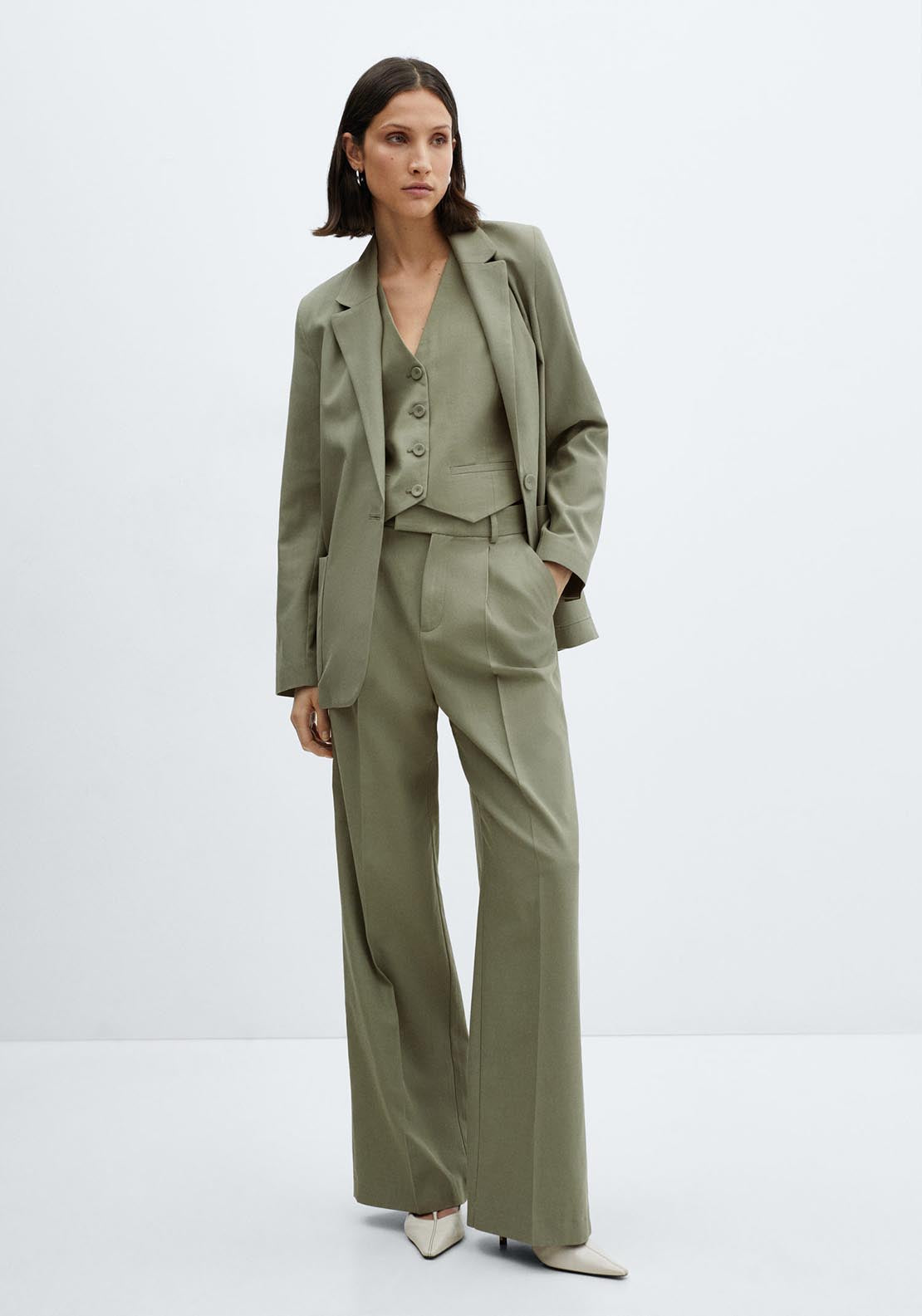 Mango Pleated suit trousers 2 Shaws Department Stores