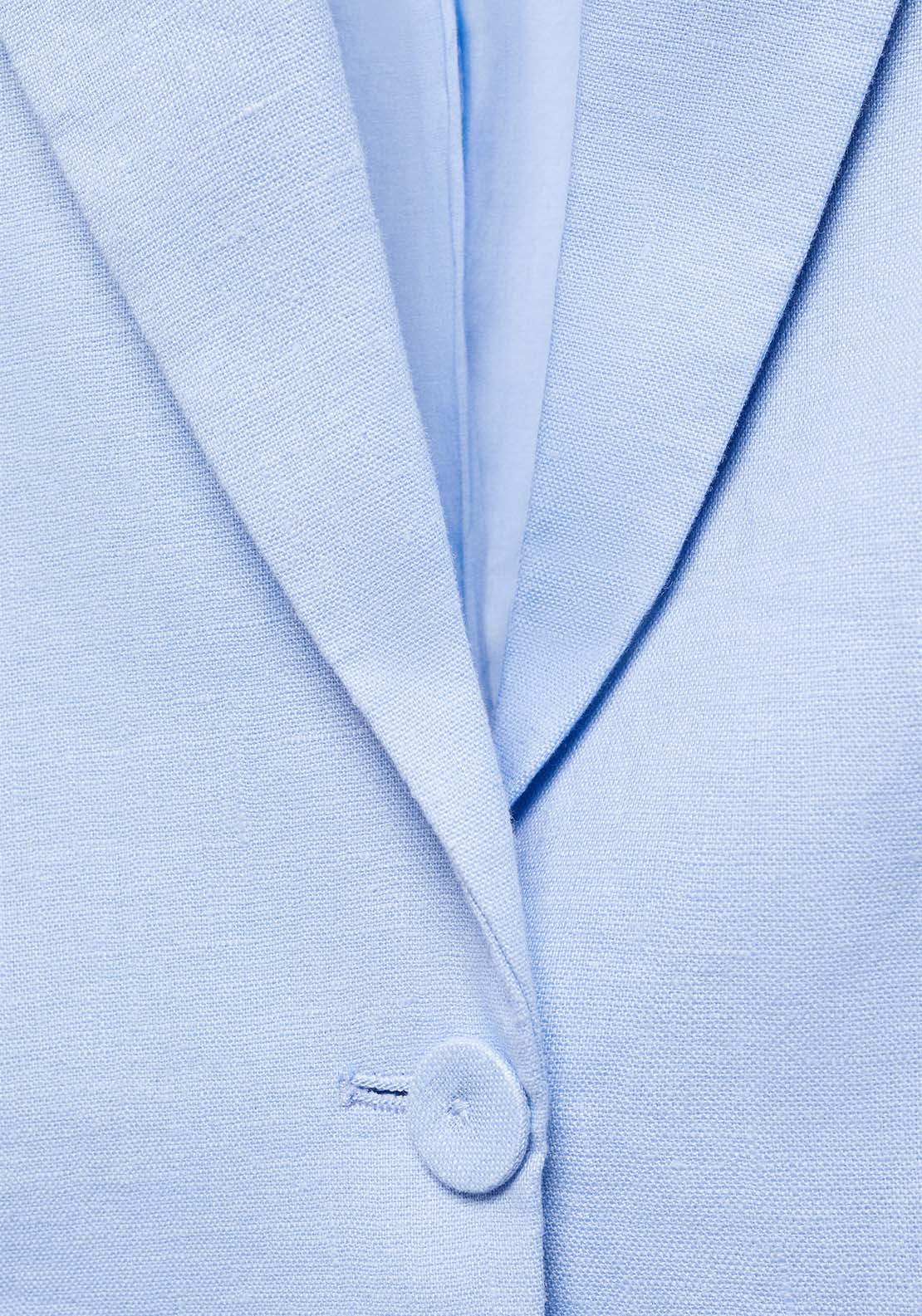 Mango Blazer suit 100% linen - Blue 5 Shaws Department Stores
