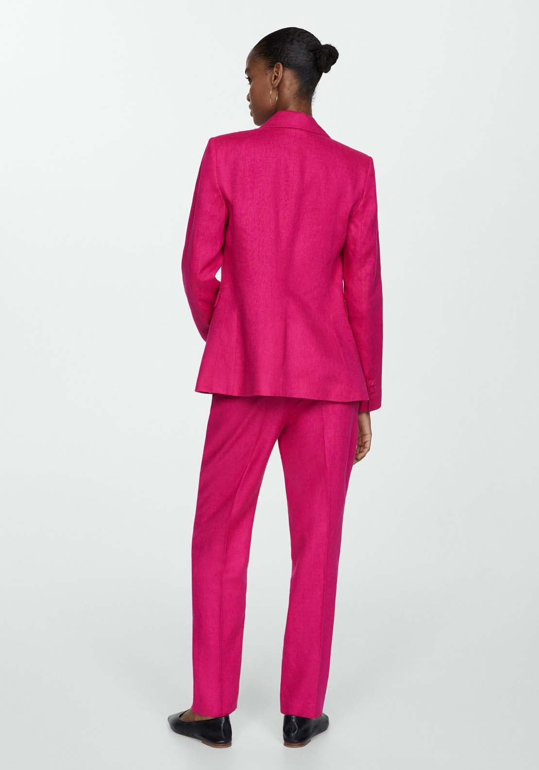 Mango Blazer suit 100% linen - Pink 5 Shaws Department Stores