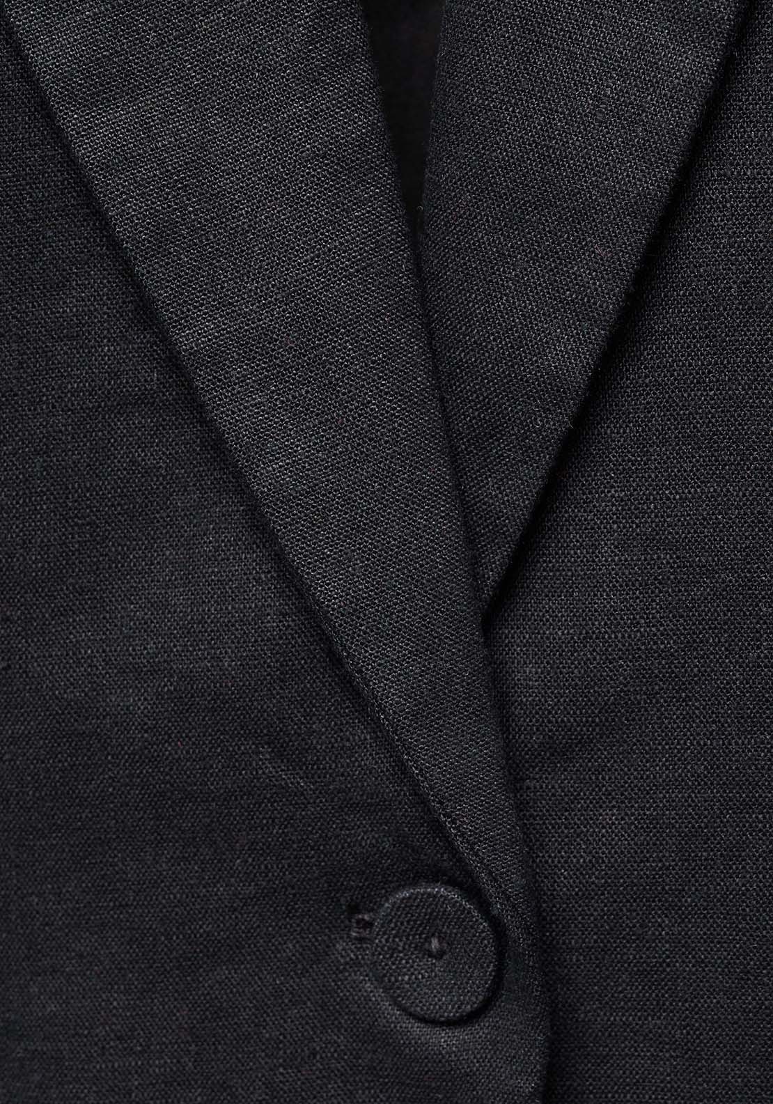 Mango Blazer suit 100% linen - Black 6 Shaws Department Stores