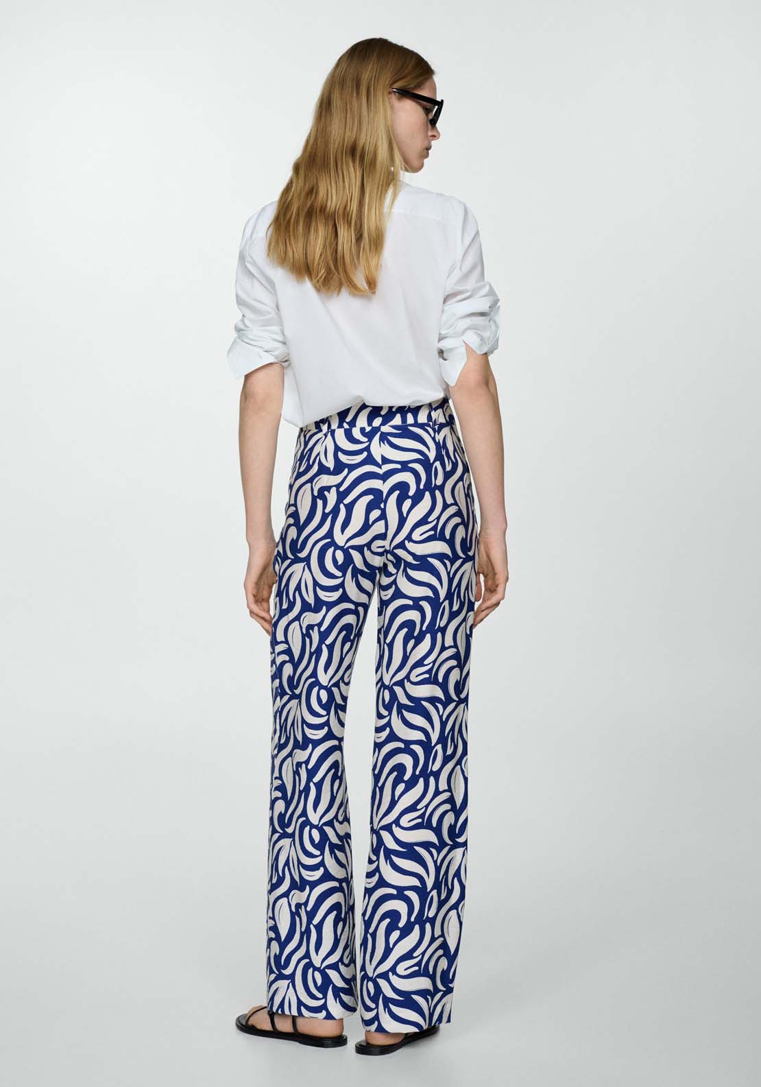Mango Wideleg trousers printed with darts 4 Shaws Department Stores