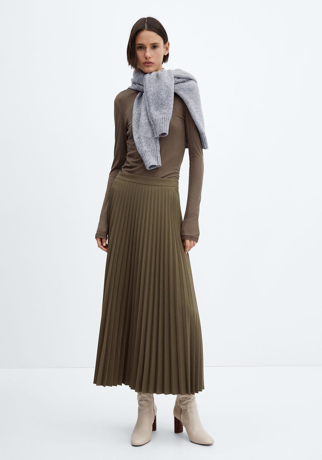 Mango Pleated long skirt 6 Shaws Department Stores
