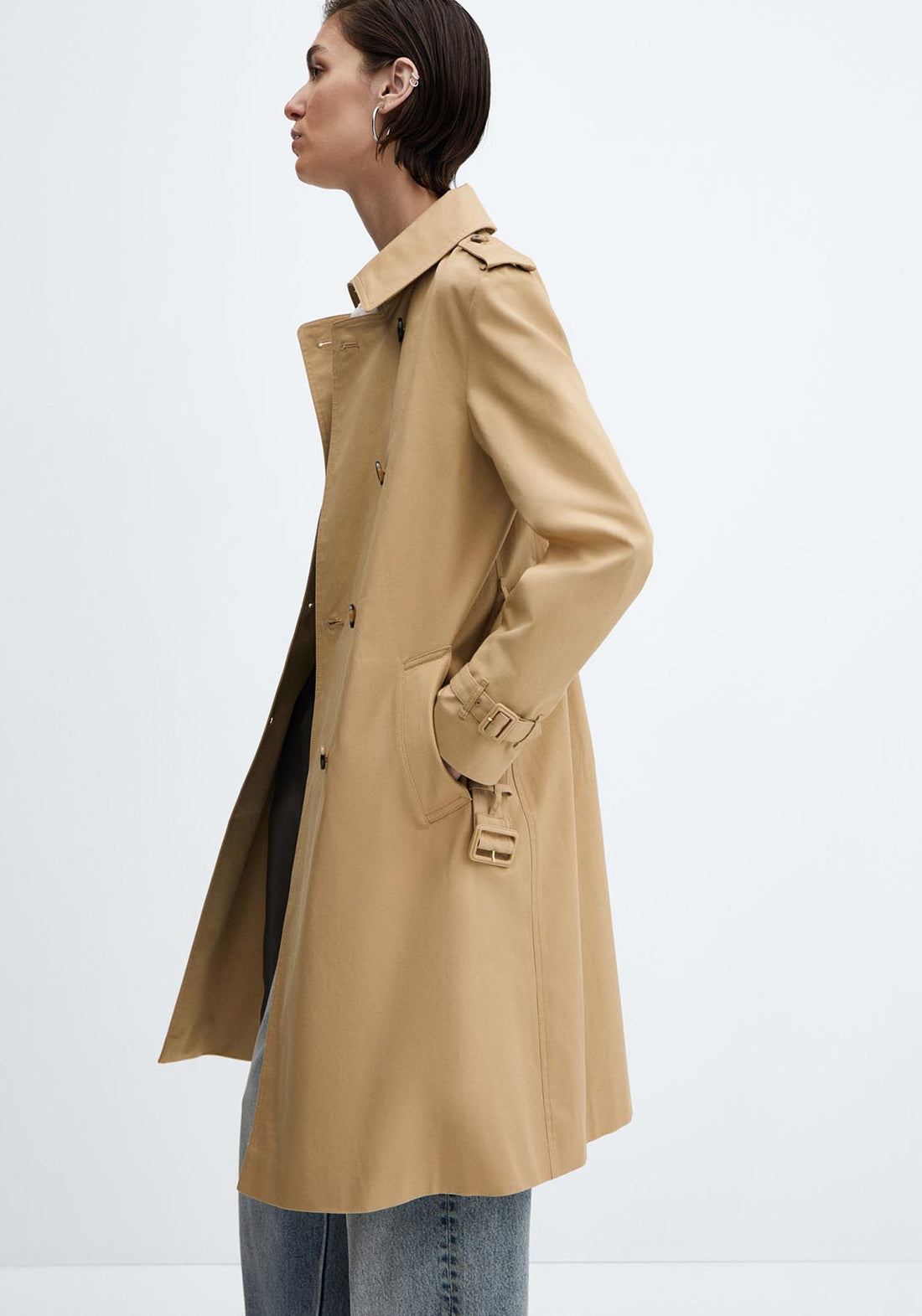 Mango Classic trench coat with belt 2 Shaws Department Stores