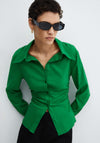 Slim-fit velvet jacket - Green