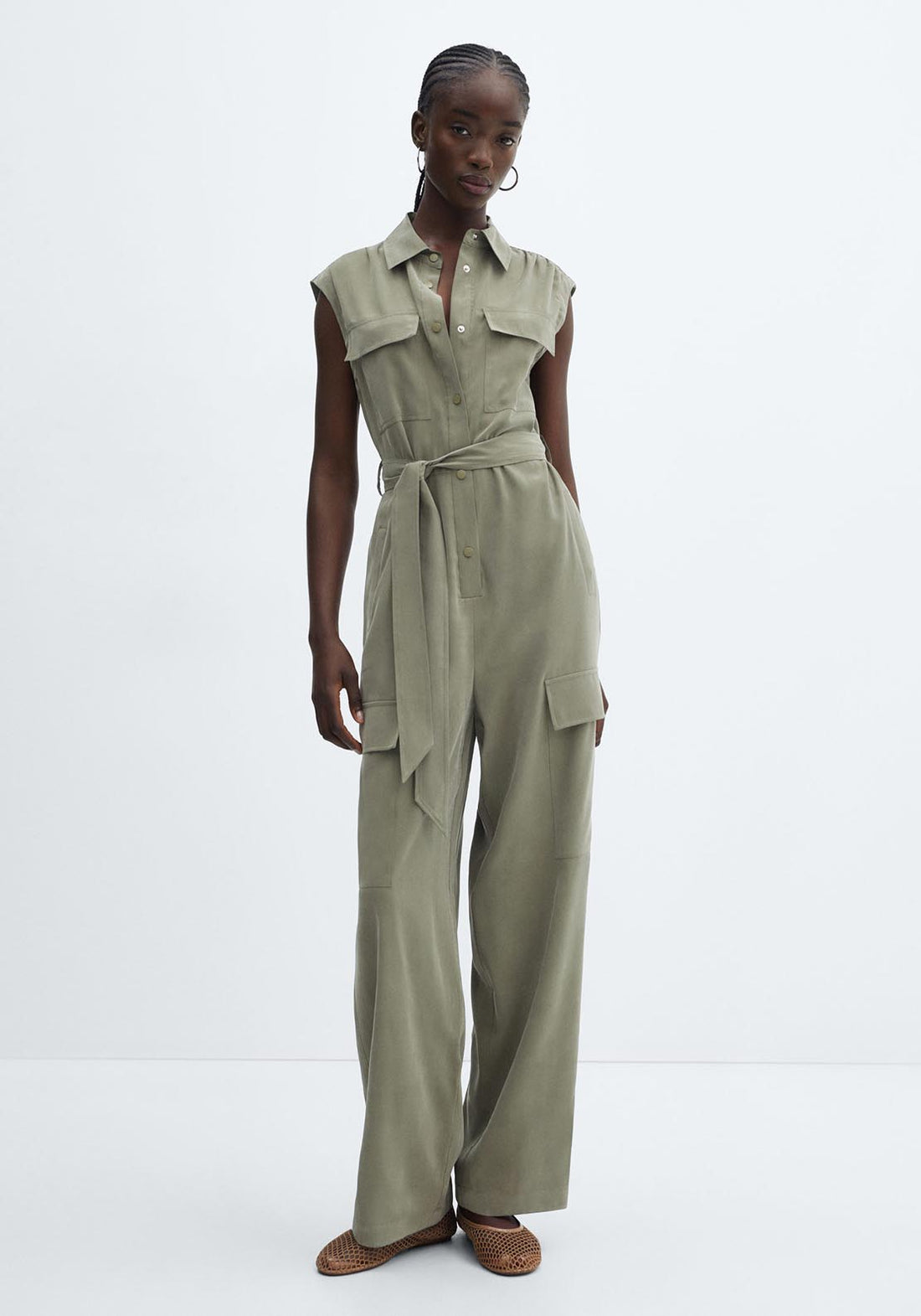 Mango Cargo jumpsuit with pockets 1 Shaws Department Stores