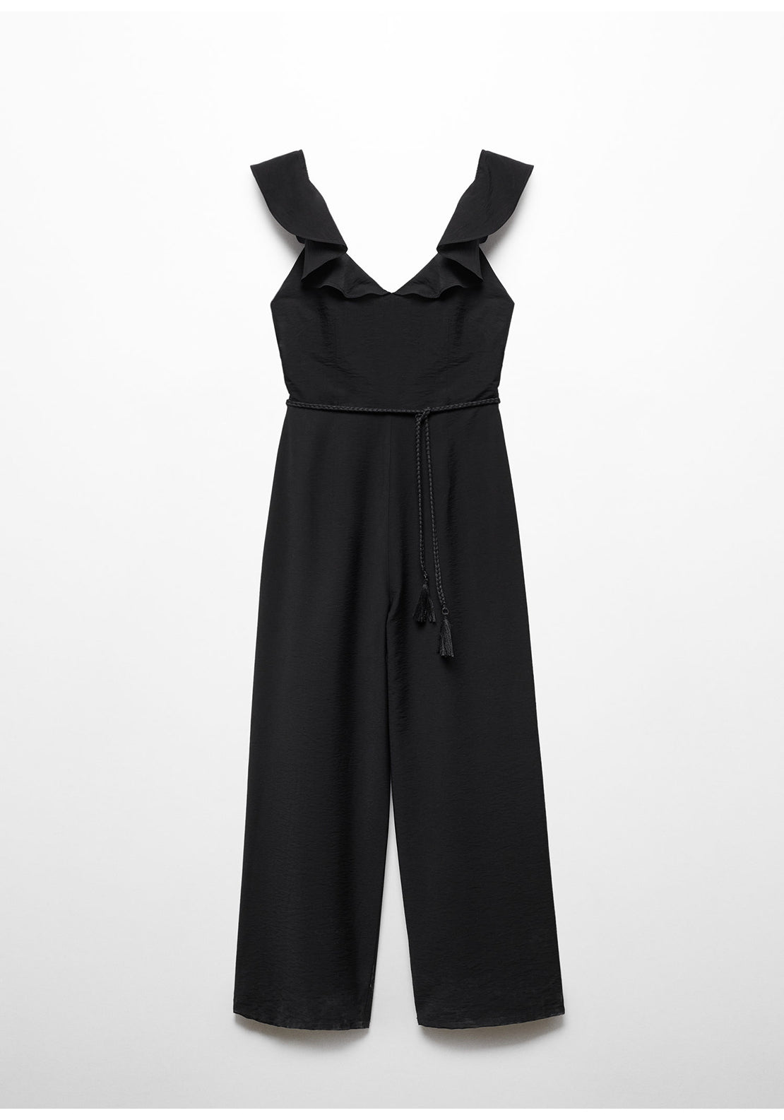 Mango Long jumpsuit with tassel belt 6 Shaws Department Stores