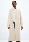 Oversized knitted coat with pockets - Light