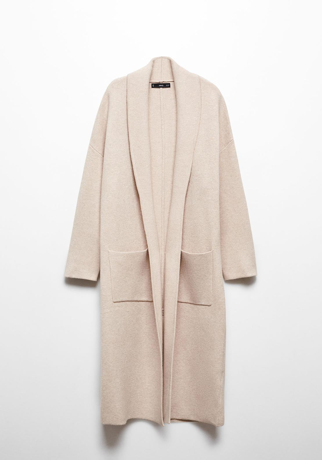 Mango Oversized knitted coat with pockets - Light 6 Shaws Department Stores