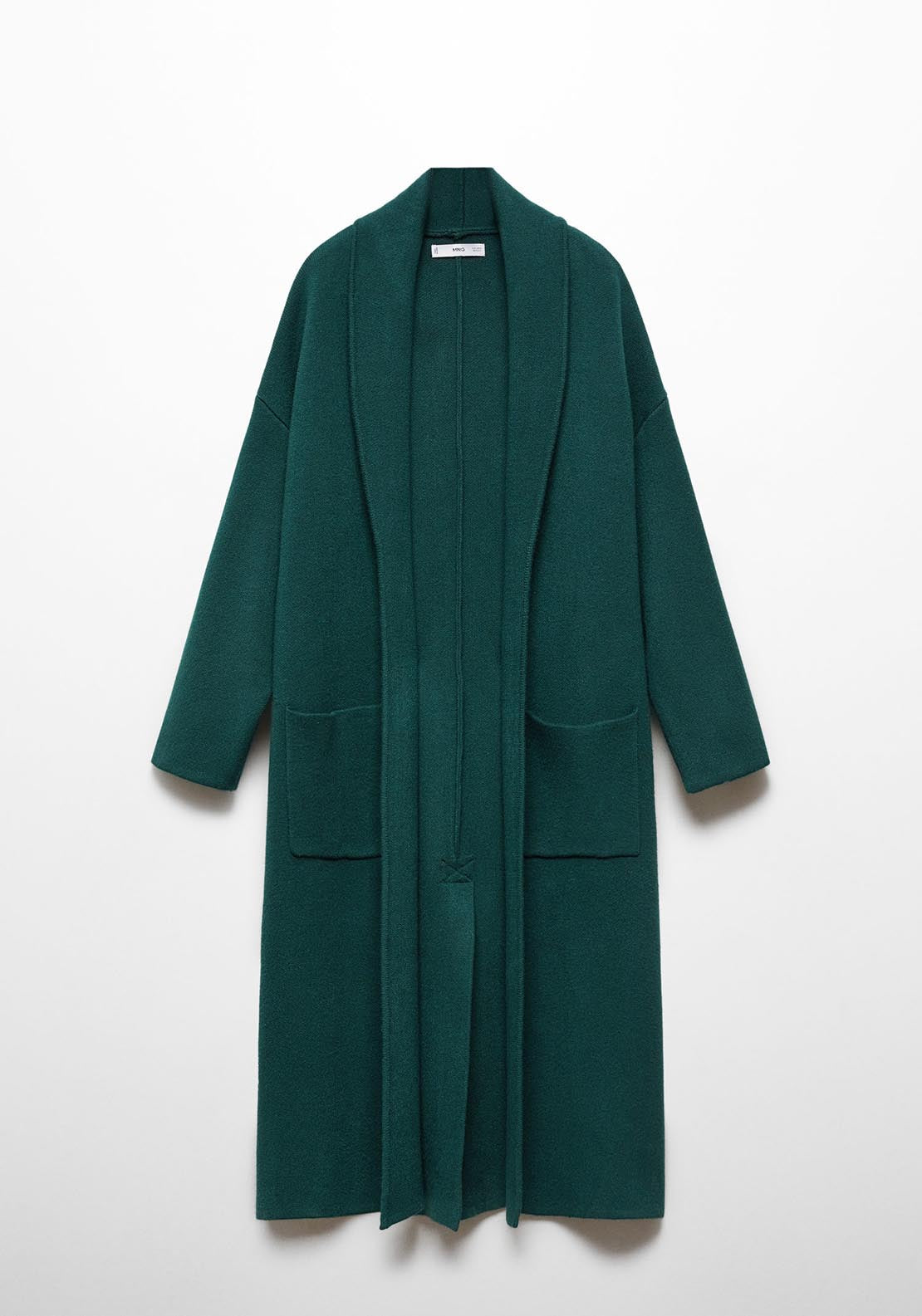 Mango Oversized knitted coat with pockets 7 Shaws Department Stores