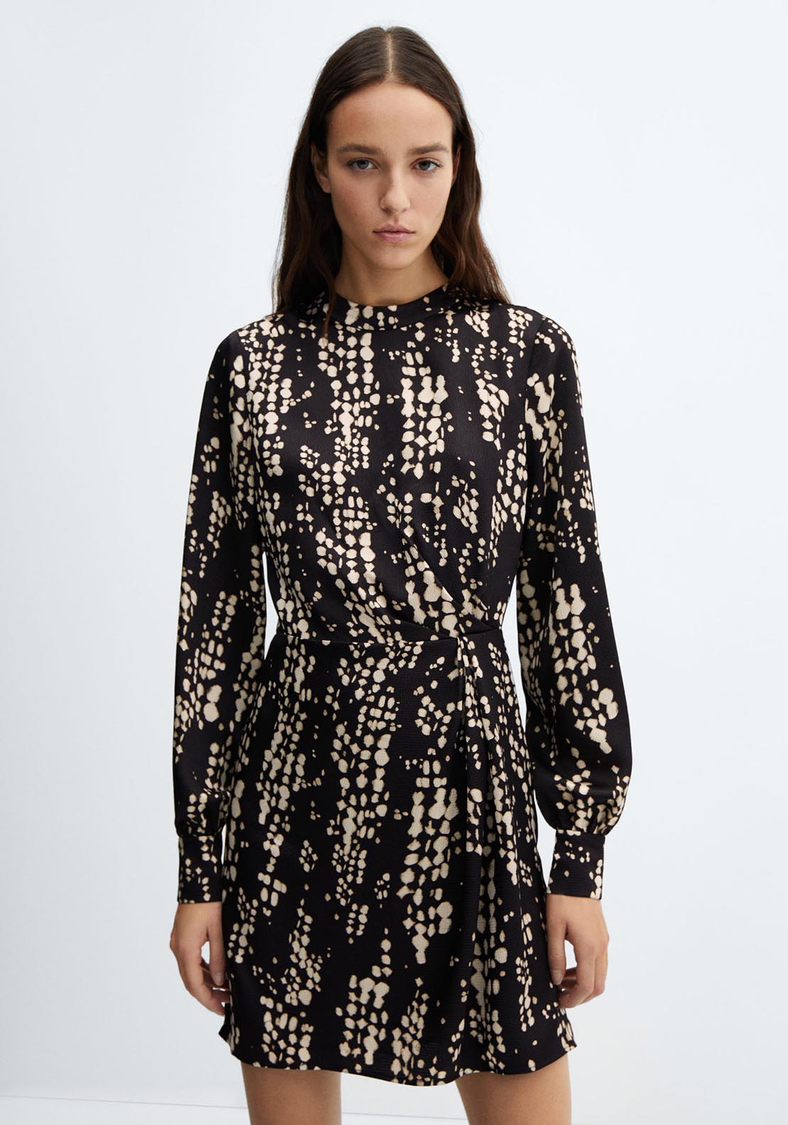 Mango Pleat printed dress 2 Shaws Department Stores
