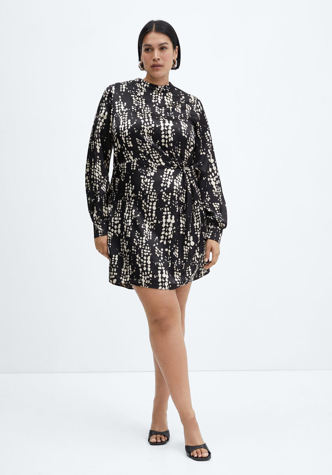 Mango Pleat printed dress 8 Shaws Department Stores
