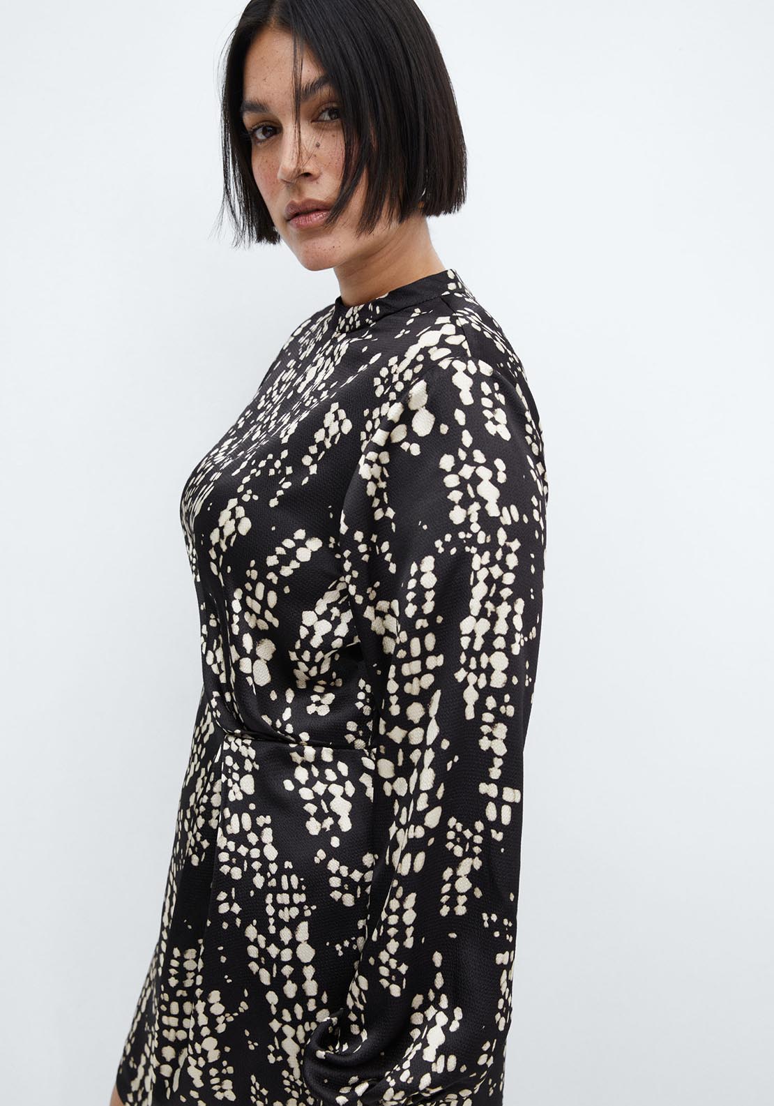 Mango Pleat printed dress 10 Shaws Department Stores