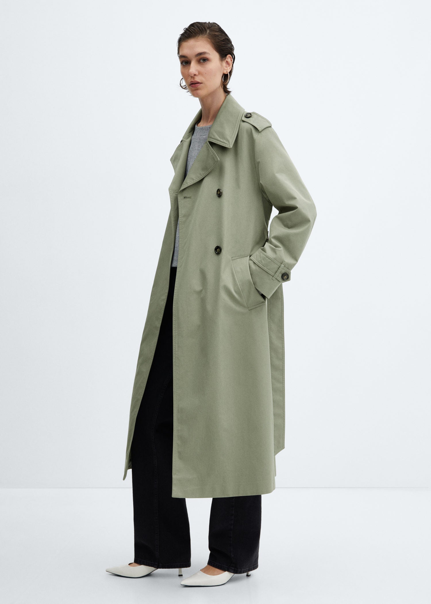 Mango Double-button trench coat 1 Shaws Department Stores