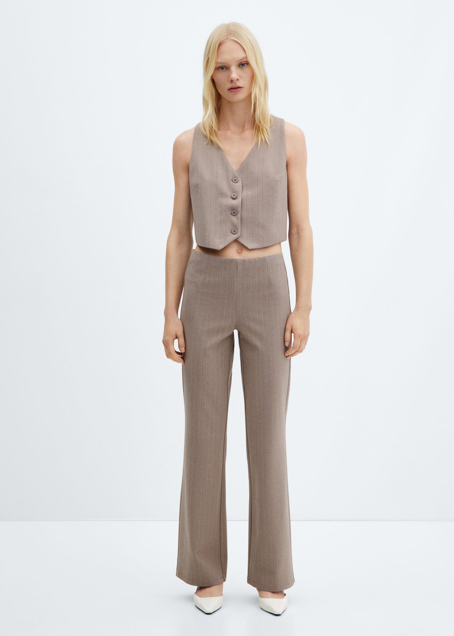 Mango High-waist straight trousers 2 Shaws Department Stores