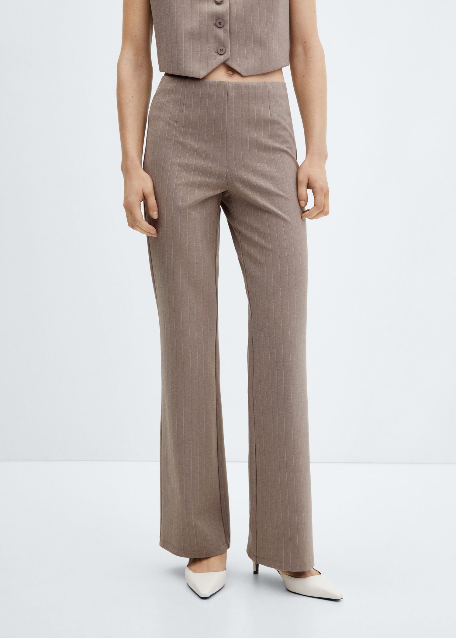 Mango High-waist straight trousers 1 Shaws Department Stores