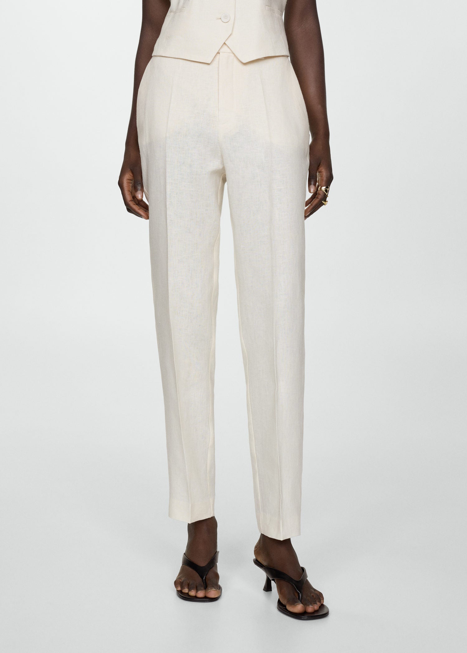 Mango 100% linen suit trousers 1 Shaws Department Stores