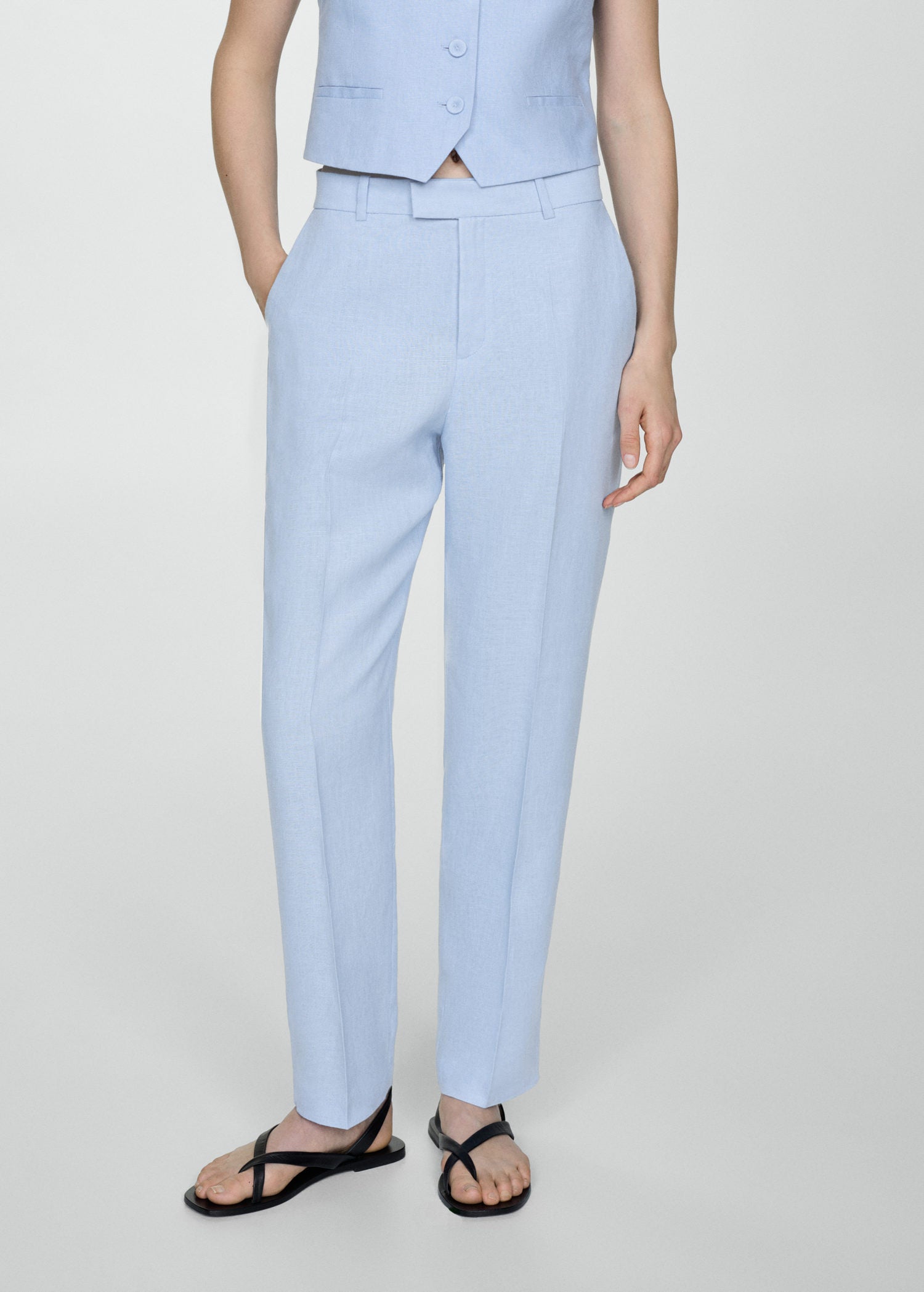 Mango 100% linen suit trousers 2 Shaws Department Stores