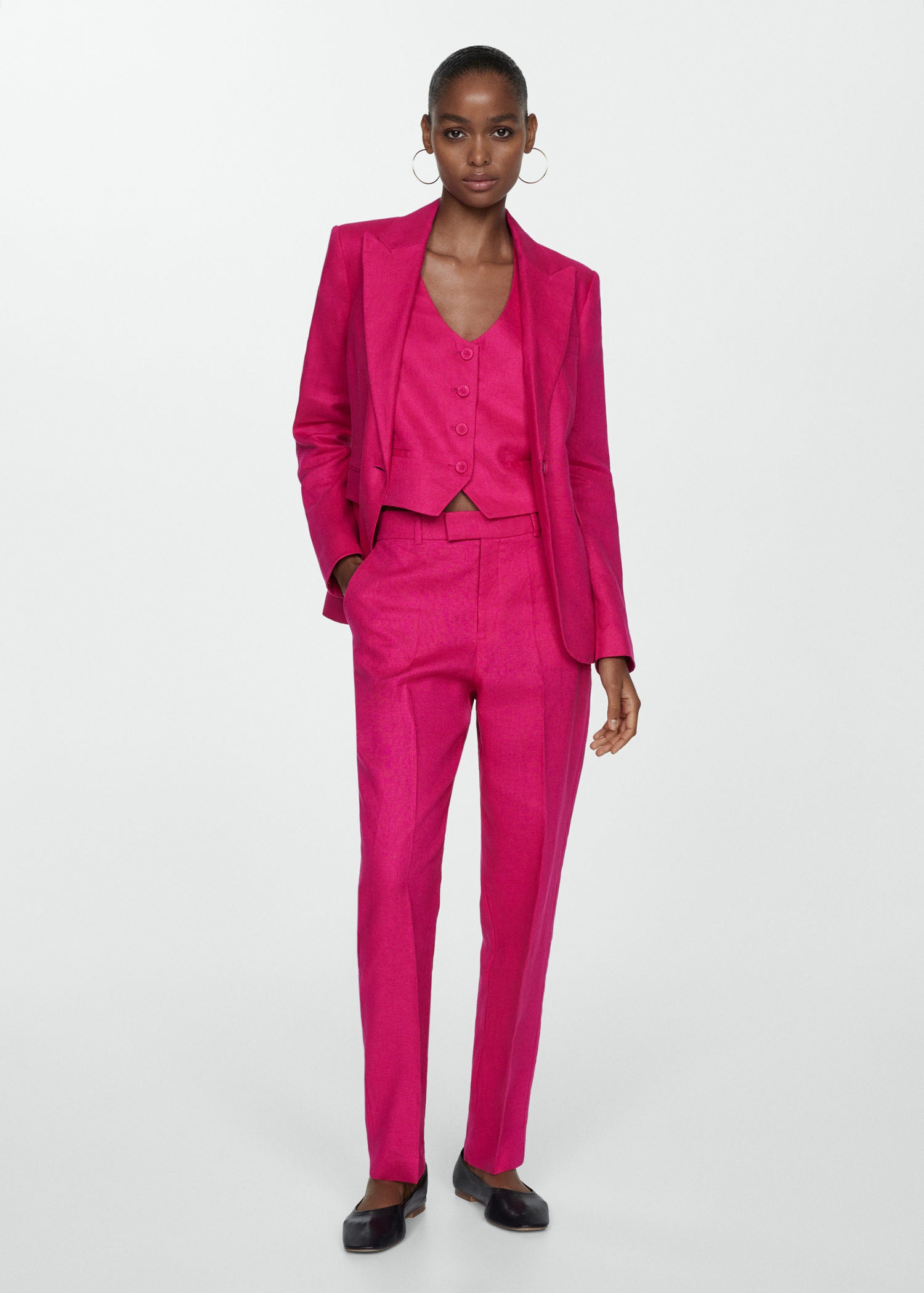 Mango 100% linen suit trousers 4 Shaws Department Stores