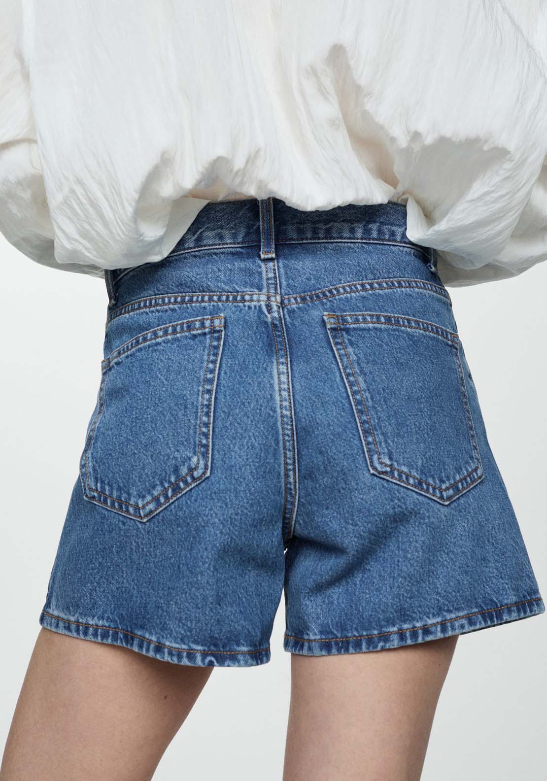 Mango High-rise denim shorts 3 Shaws Department Stores