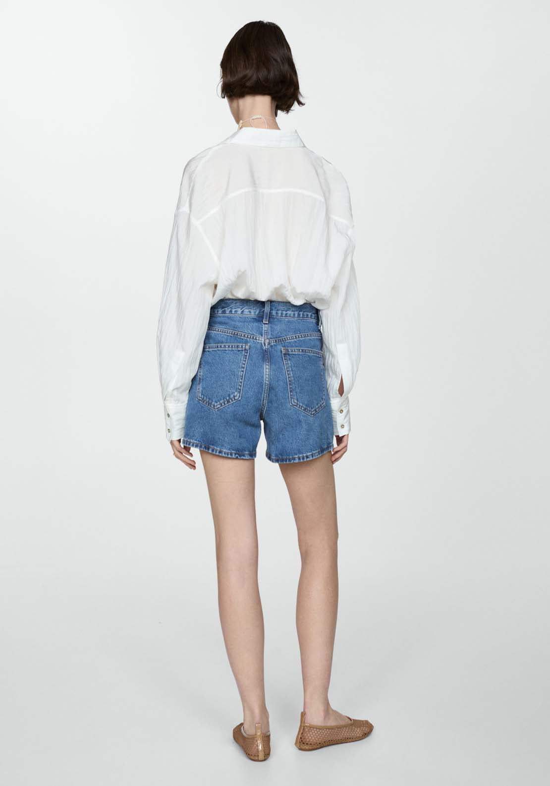 Mango High-rise denim shorts 5 Shaws Department Stores