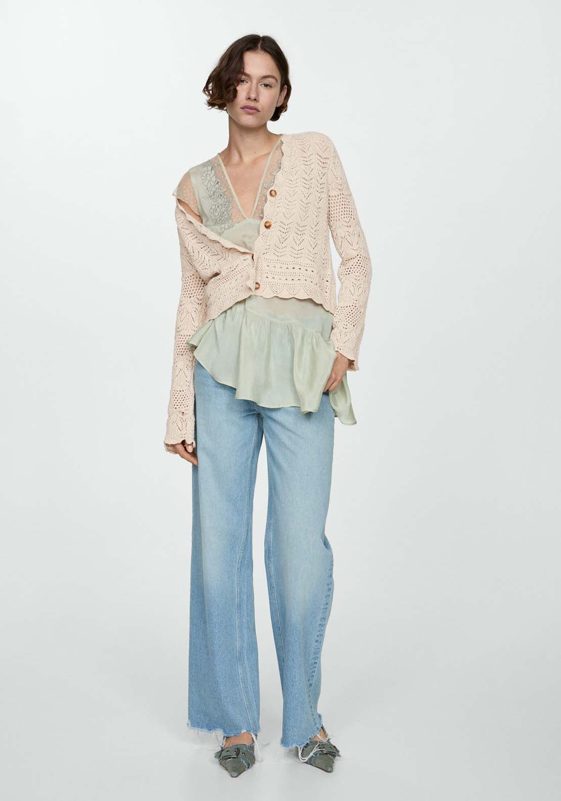 Mango Knitted cardigan with drawstring 5 Shaws Department Stores