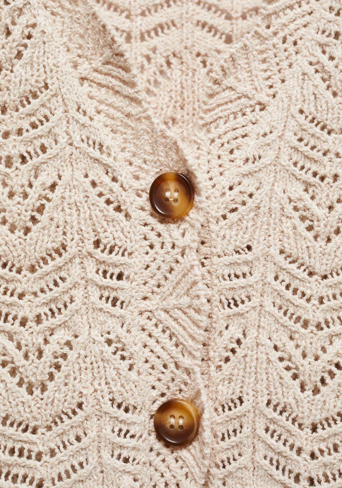 Mango Knitted cardigan with drawstring 6 Shaws Department Stores