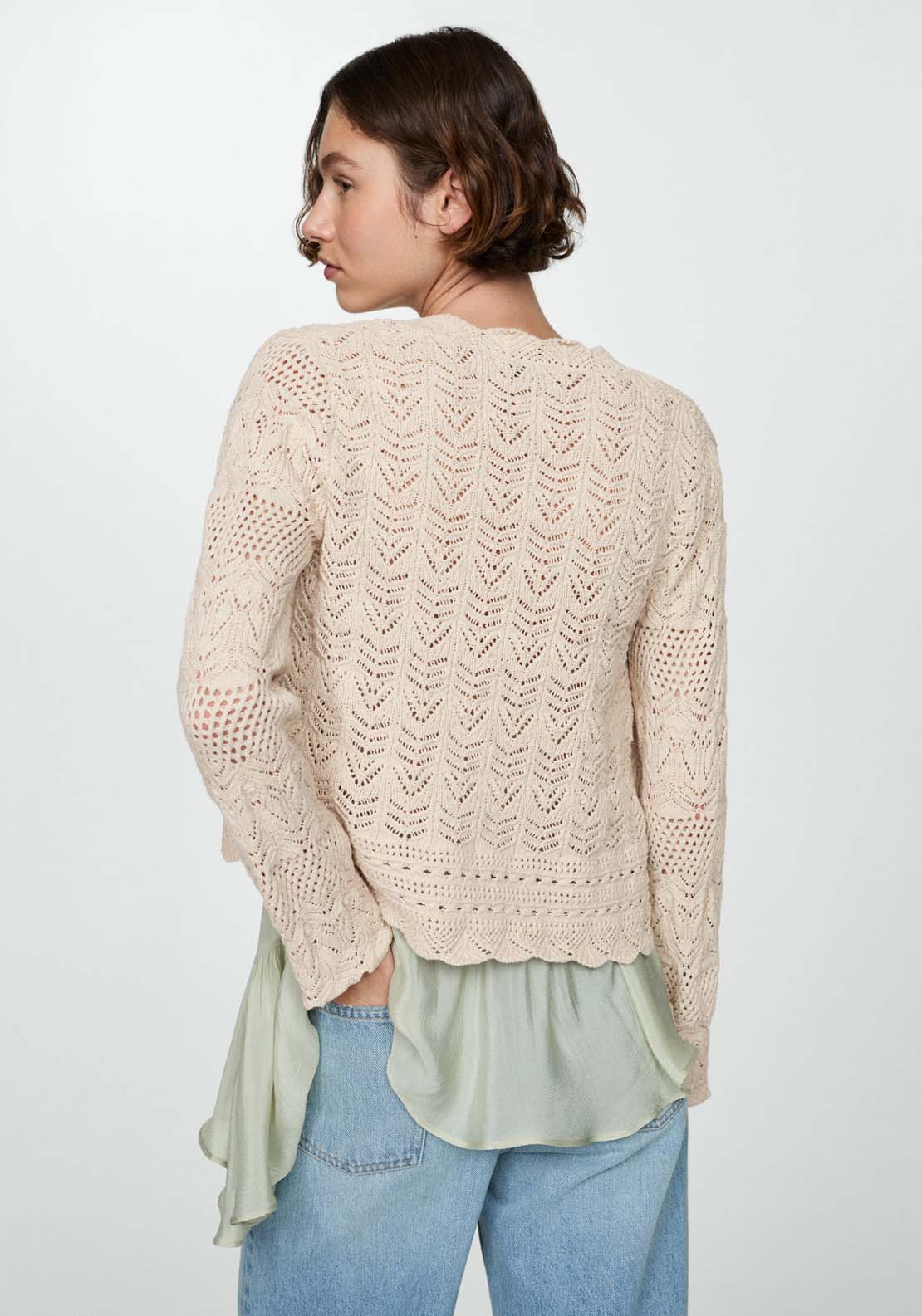 Mango Knitted cardigan with drawstring 3 Shaws Department Stores