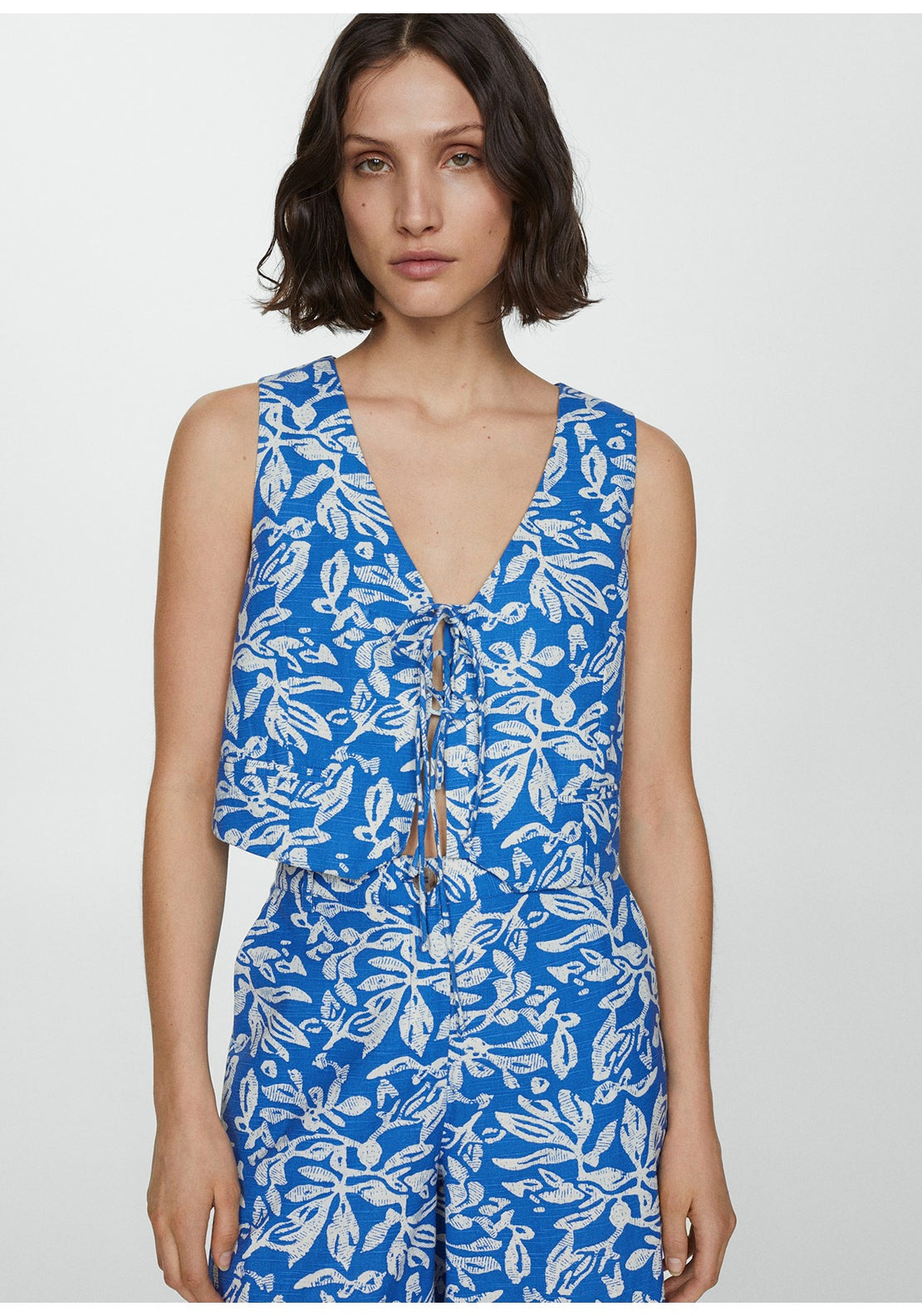 Mango Gilet with tie closure 1 Shaws Department Stores