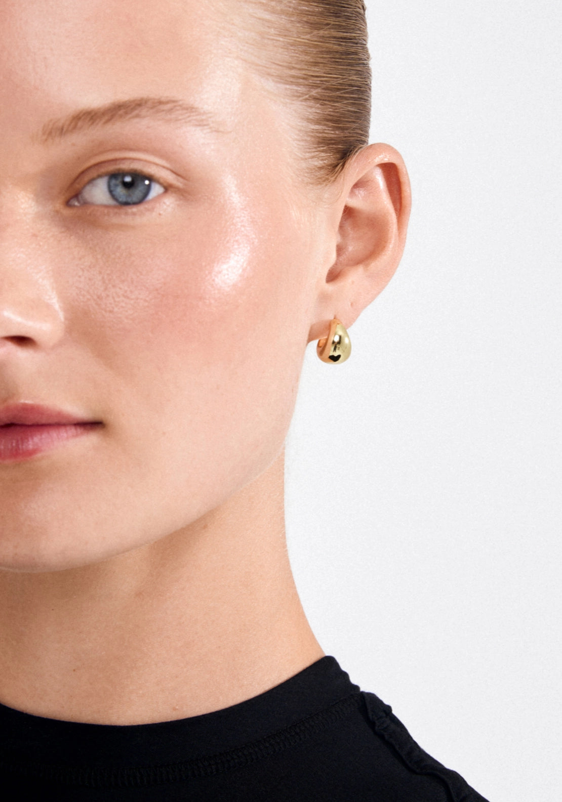 Alexane Gold Plated Chunky Mini Hoop Earrings - Gold