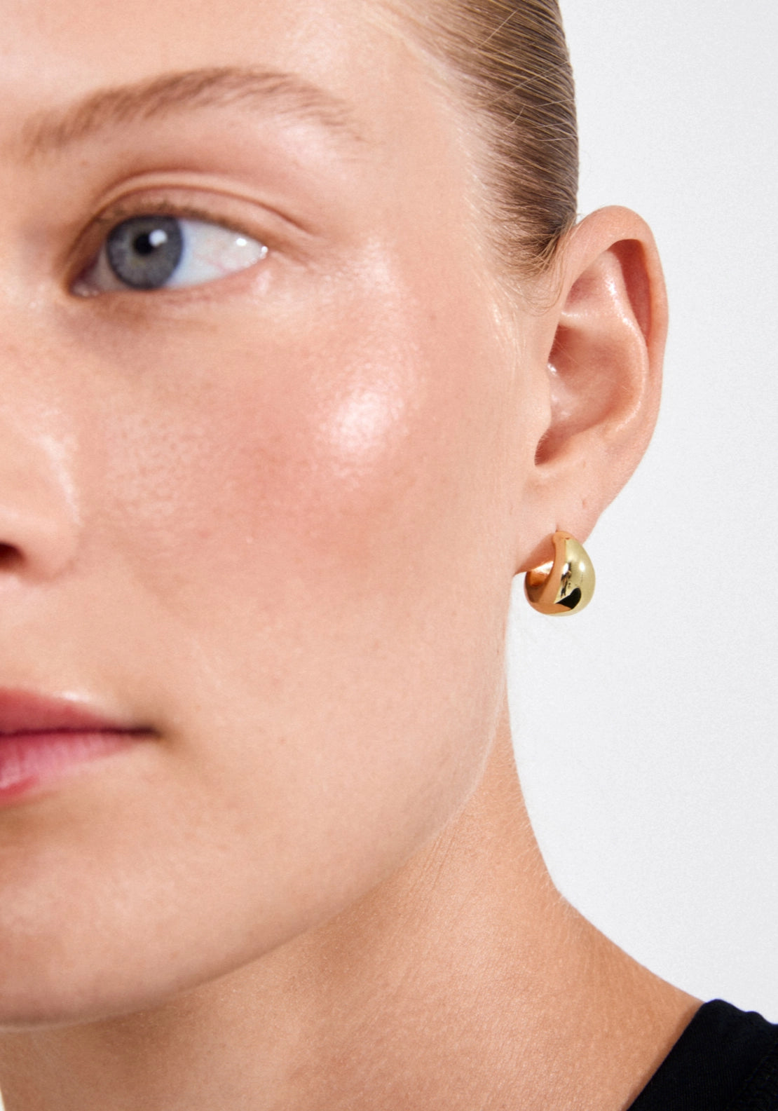 Alexane Gold Plated Chunky Mini Hoop Earrings - Gold