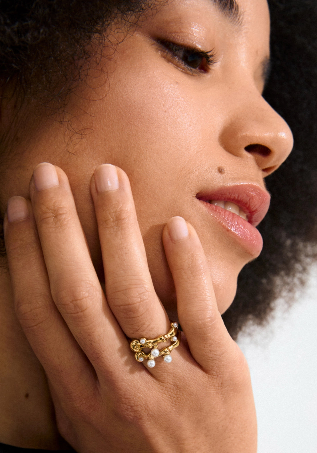 Hadley Gold Plated 2 In 1 Ring Set - Gold