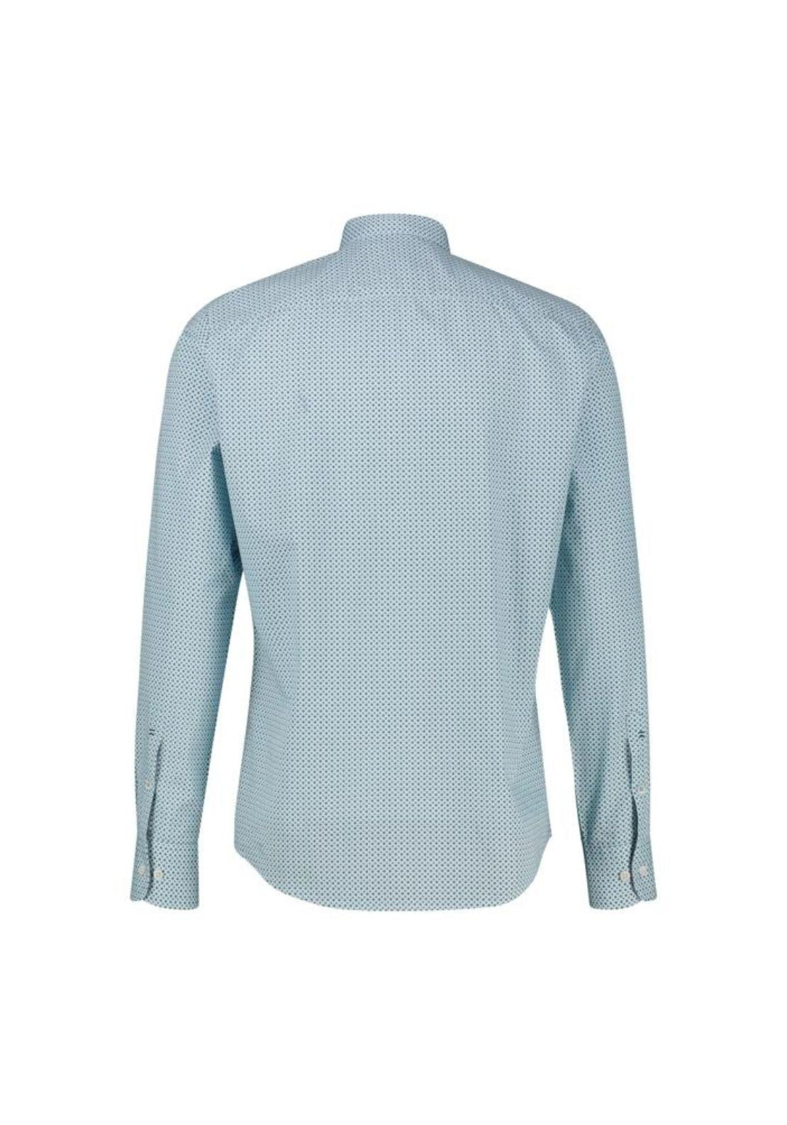 Lerros Printed Long Sleeve Shirt - Ice Blue 4 Shaws Department Stores