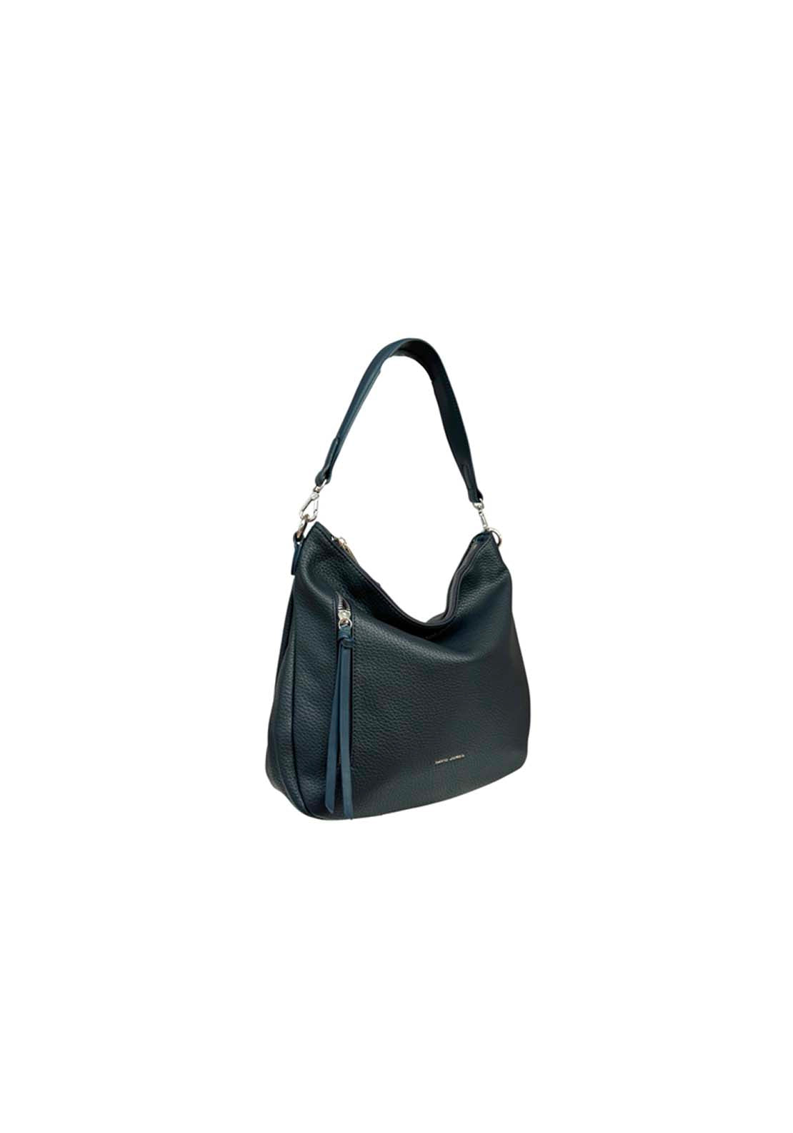 David Jones Zip Detail Shoulder Bag - Navy 2 Shaws Department Stores