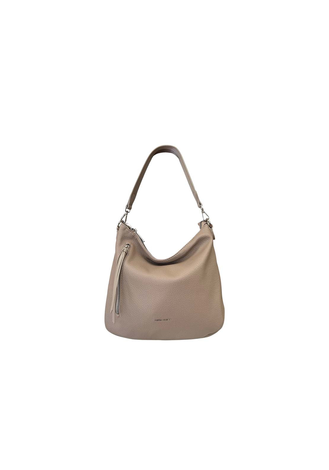 David Jones Zip Detail Shoulder Bag - Gravel 1 Shaws Department Stores